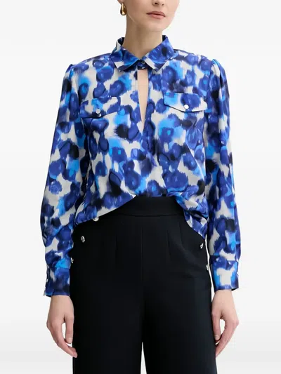 Morgan Floral Shirt In Blue