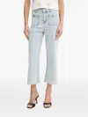 Morgan Front-pockets Button-fastening Jeans In Blue