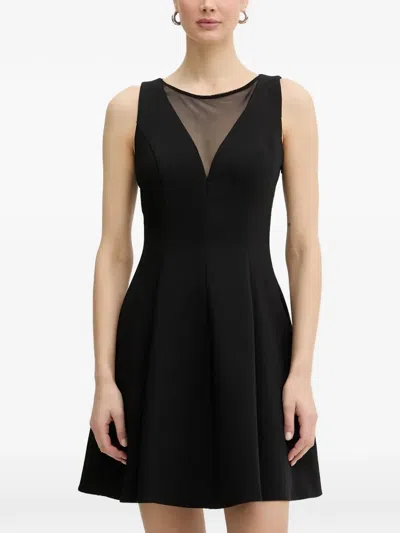 Morgan Heart-cutout Crystal-embellished Mini Dress In Black