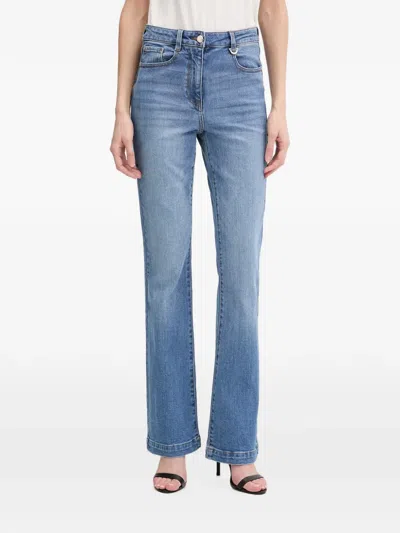 Morgan High-waisted Flared Jeans In Blue