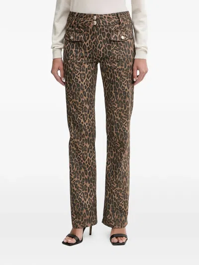 Morgan High-waisted Leopard-print Bootcut Jeans In Animal Print