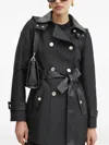 Morgan Hooded Belted Coat In Multi