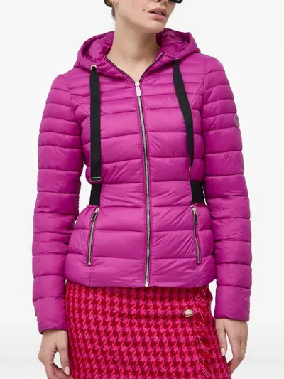 Morgan Hooded Puffer Jacket In Pink