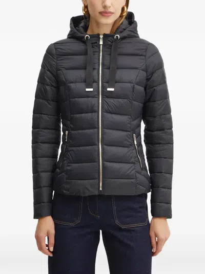 Morgan Hooded Quilted Jacket In Black