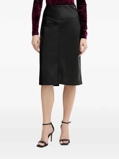 Morgan Jmado Pencil Midi Skirt In Black