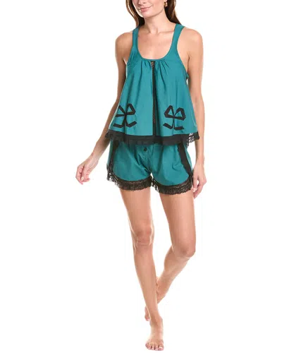 Morgan Lane 2pc Maebella Pajama Set In Green
