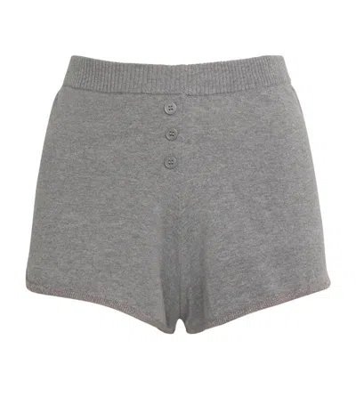 Morgan Lane Izzy Glitter-trim Pyjama Shorts In Grey