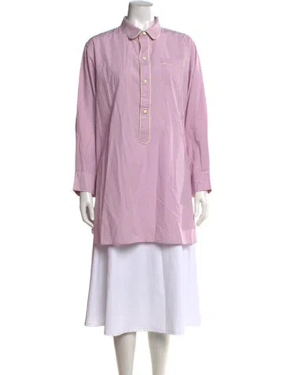 Pre-owned Morgan Lane Long Sleeve Tunic In Purple