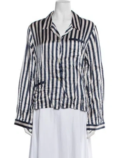 Pre-owned Morgan Lane L/s Tops Striped Pajamas In Multi