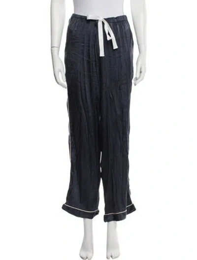 Pre-owned Morgan Lane Silk Pajamas In Blue