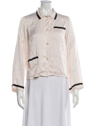 Pre-owned Morgan Lane Silk Pajamas In Pink