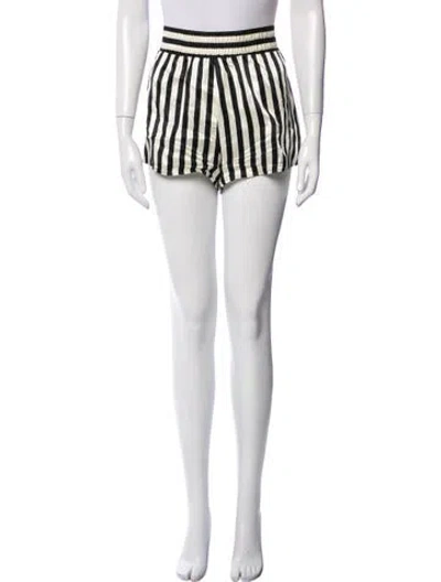 Pre-owned Morgan Lane Silk Striped Pajamas In Blue