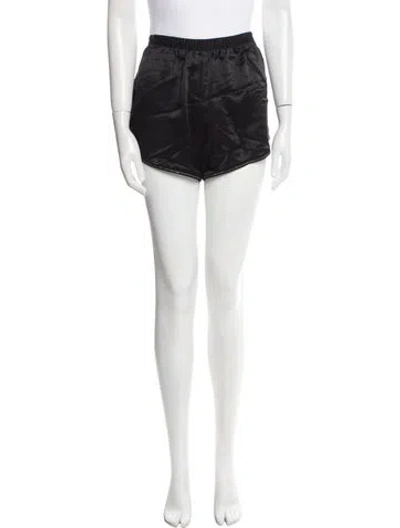 Pre-owned Morgan Lane Silk Studded Accents Pajamas In Black