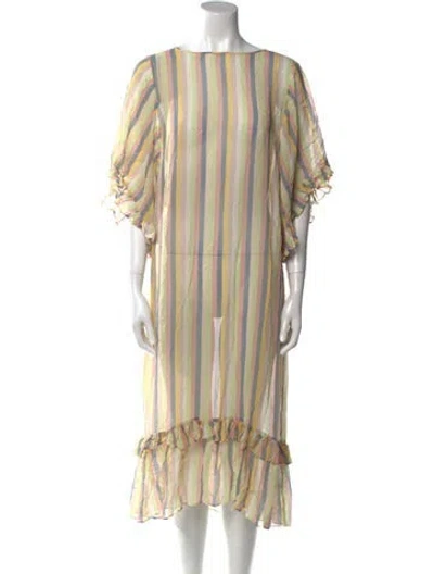 Pre-owned Morgan Lane Striped Mini Dress In Multi