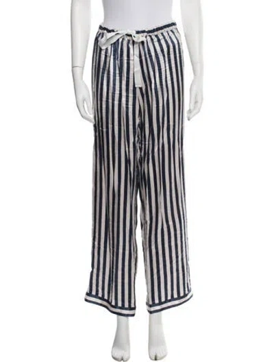 Pre-owned Morgan Lane Striped Pajamas In Blue