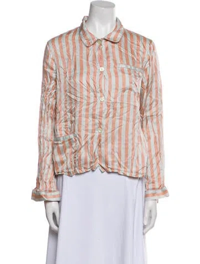 Pre-owned Morgan Lane Striped Pajamas In Pink