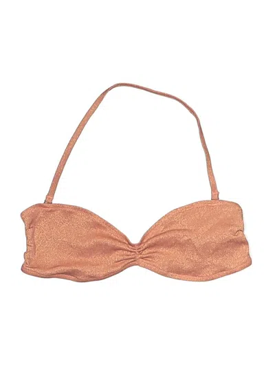 Pre-owned Morgan Lane Swimsuit Top Tan Swimwear