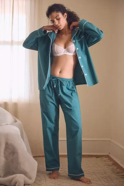 Morgan Lane Tommy Long-sleeve Pajama Set In Green