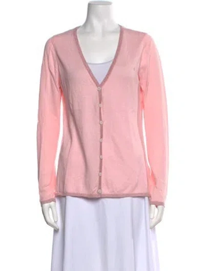 Pre-owned Morgan Lane V-neck Sweater W/ Tags In Pink
