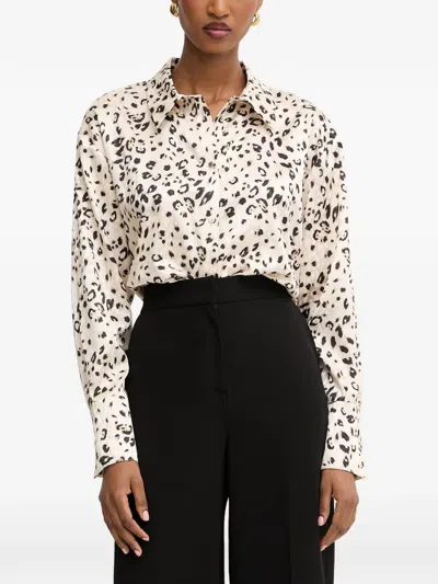 Morgan Leopard-print Button-down Shirt In Multi