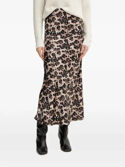 Morgan Leopard-print Maxi Skirt In Multi