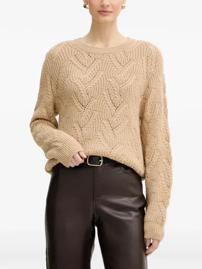 Morgan Long-sleeve Sweater In Burgundy
