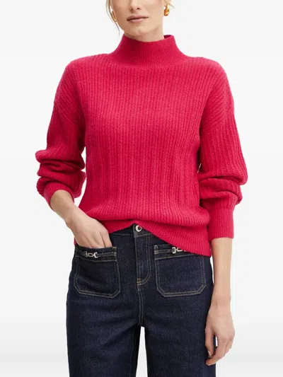 Morgan Mock-neck Sweater In Pink