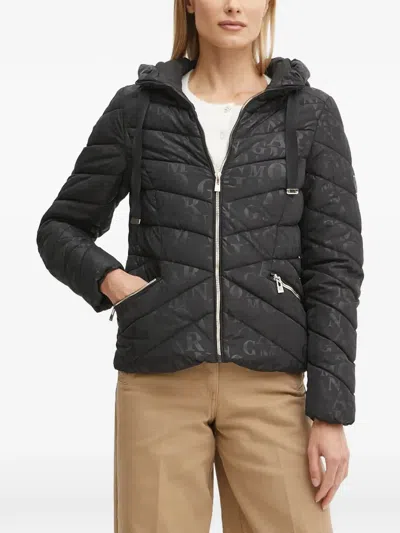 Morgan Monogram-print Puffer Jacket In Black