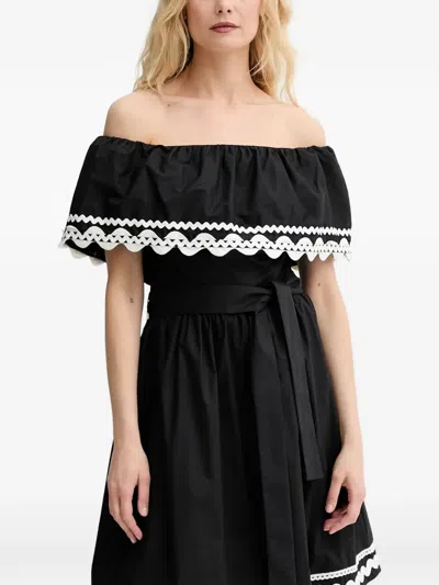 Morgan Off-shoulder Mini Dress In Black