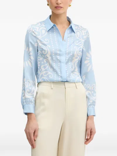 Morgan Paisley-print Long-sleeve Shirt In Animal Print
