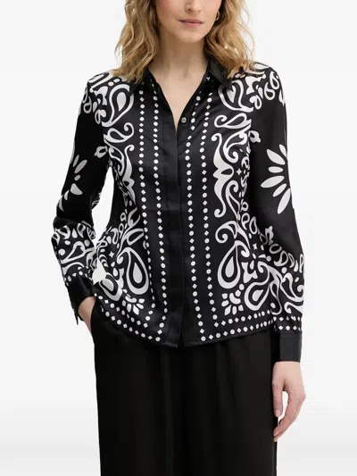 Morgan Paisley-print Long-sleeve Shirt In Multi