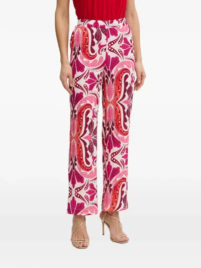 Morgan Paisley-print Straight-leg Trousers In Transparent