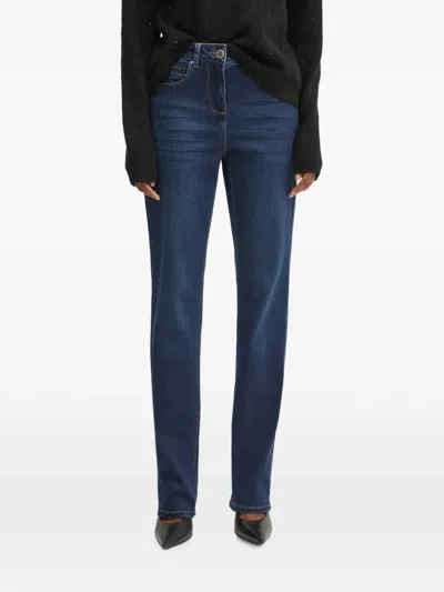 Morgan Pascal Straight-leg Jeans In Blue