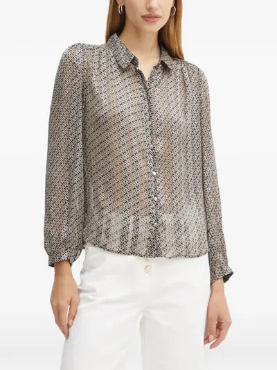 Morgan Patterned Buttoned Shirt In Gray