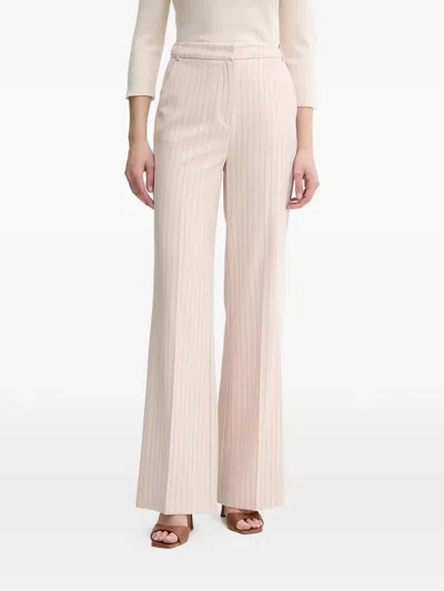 Morgan Pinstripe Trousers In Pink