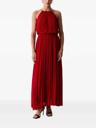 Morgan Pleated Maxi Dress In Pattern