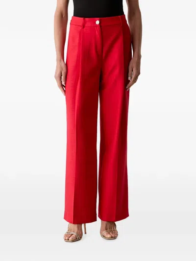 Morgan Pleated Trousers In Red