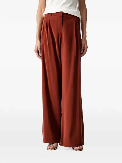 Morgan Pleated Wide-leg Trousers In Multi