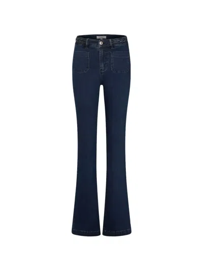 Morgan Pocket Flared Jeans In Blue