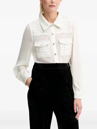 Morgan Pocket Woven Shirt In White