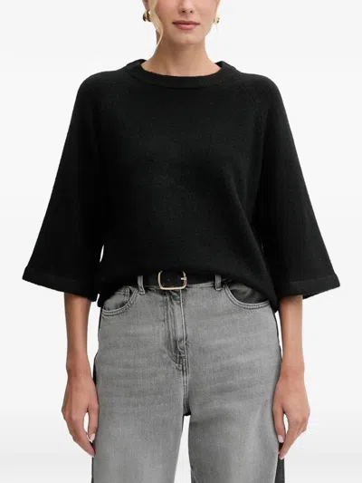 Morgan Raglan-sleeve Sweater In Black