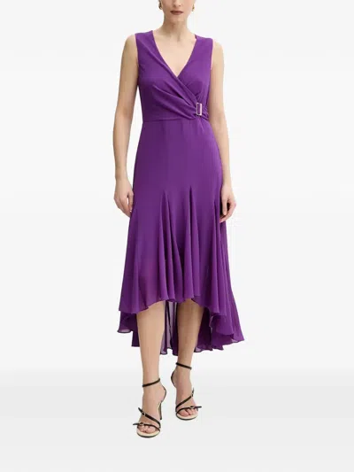 Morgan Reel Asymmetric Dress In Purple