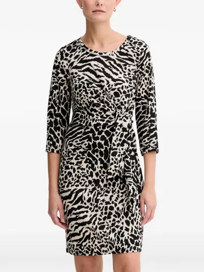 Morgan Reol Animal-print Knotted Mini Dress In Multi