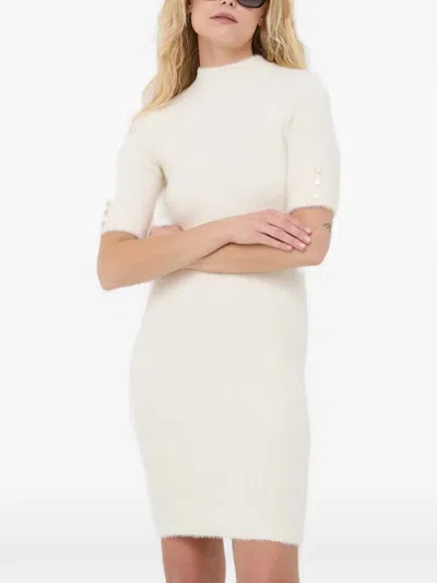 Morgan Rmorik Button-embellishment Mini Dress In White