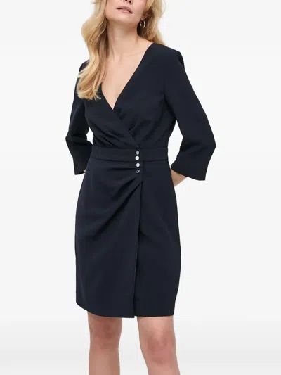 Morgan Rubi Wrap Dress In Blue