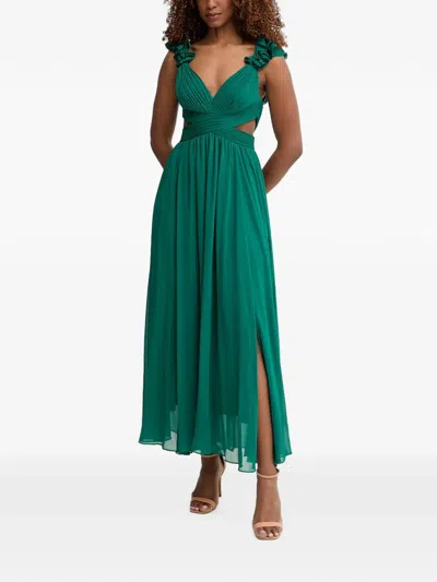 Morgan Ruffled Cut-out Maxi Dress In Multi
