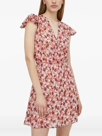 Morgan Ruffled Mini Dress In Neutral