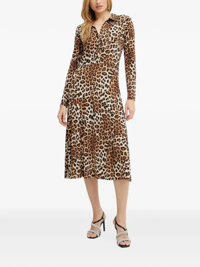 Morgan Rufus Animal-print Midi Dress In Animal Print