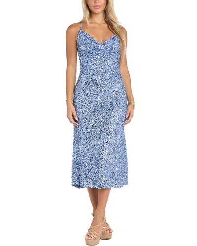 Morgan Sequin Cowl Neck Midi Dress