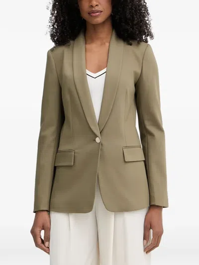 Morgan Shawl-lapel Single-breasted Blazer In Green